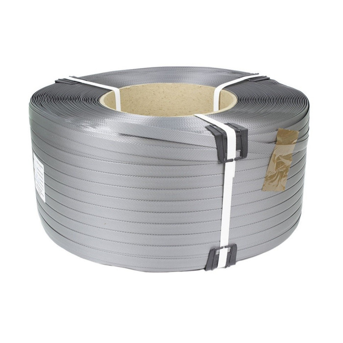 Лента упаковочная полипропиленовая 12 мм х 0,6 мм, 2,5 км, серый цвет