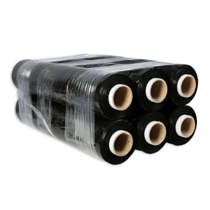 Черная стрейч-пленка, 20 мкм, 500 мм, вес 2.4 кг