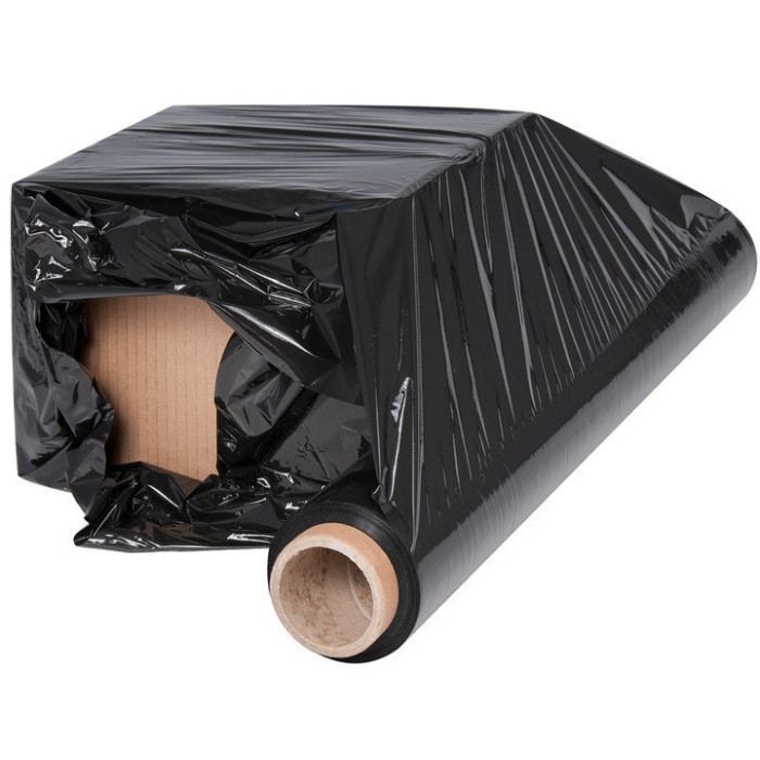 Черная стрейч-пленка, 20 мкм, 500 мм, вес 2.4 кг