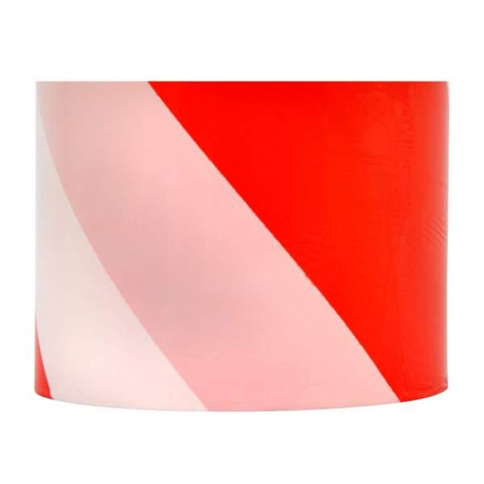 Сигнальная оградительная лента красно белая 72мм x 200м