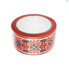 Скотч упаковочный "Вышиванка" 48мм 66 м