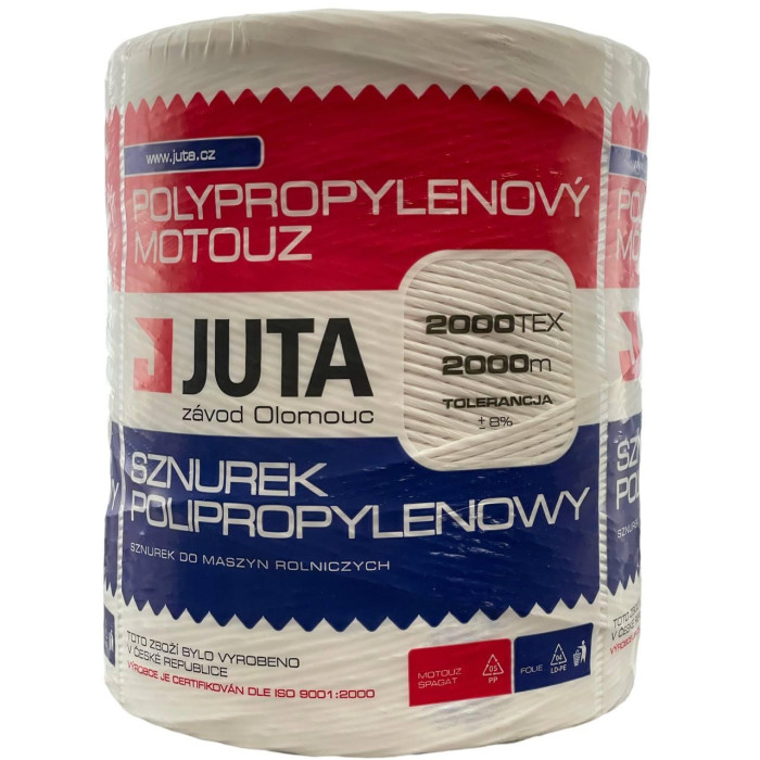 Шпагат полипропиленовый JUTA (ЮТА) PP500, 2 мм, 2000 м — Чехия (оригинал)