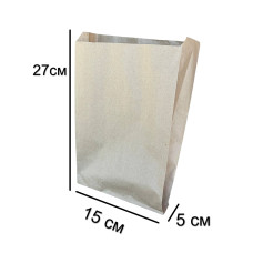 Крафт пакет Саше для продуктов, бумажный, 150х270х50 мм, упаковка 1000 шт