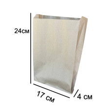 Бумажный крафт пакет Саше 170х240х40мм, упаковка 1000 шт