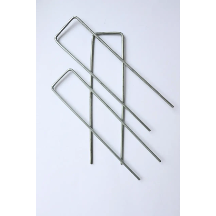 Колышек садовый для крепления агроволокна шпилька "U" 3/15 см, 100 шт