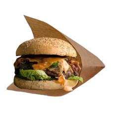 Бумажный пакет-уголок, 170x170 мм, для бургеров, гамбургеров и выпечки