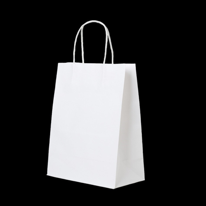 Крафт пакеты с ручками, 320x150x380 мм, белые, 50 шт. в упаковке