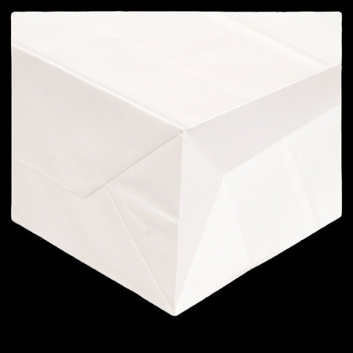 Бумажные крафт-пакеты с ручками 250x150x350 мм, белые, 50 шт
