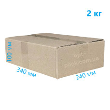 Картонная коробка 2 кг, 340×240×100 мм