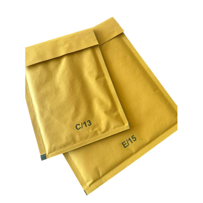 Бандерольный конверт No CD 180×160 мм с пупырками, коричневый