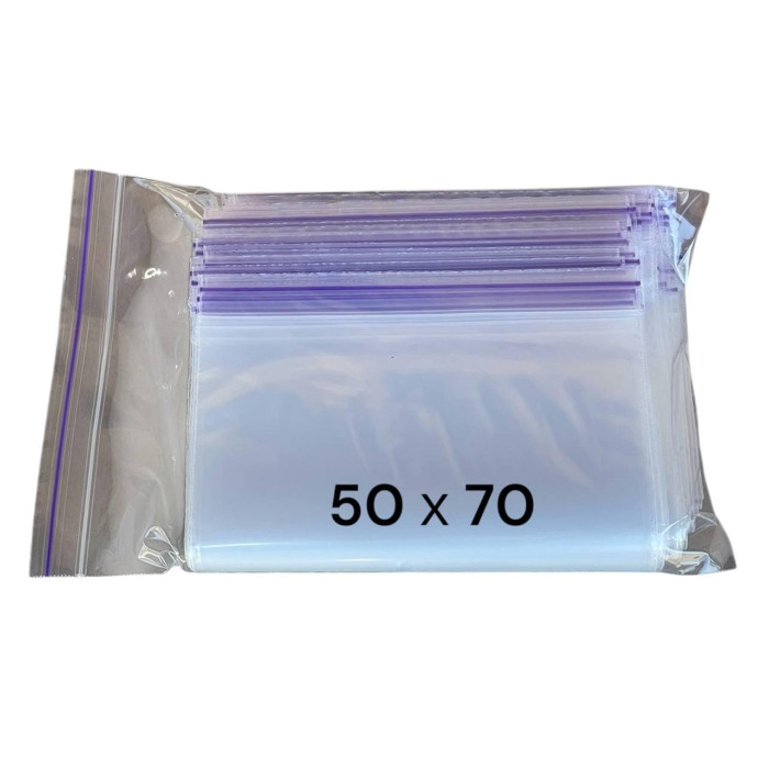 Зип пакеты Zip-Lock 50х70 мм, 50 мкм с замком, прозрачные, герметичные