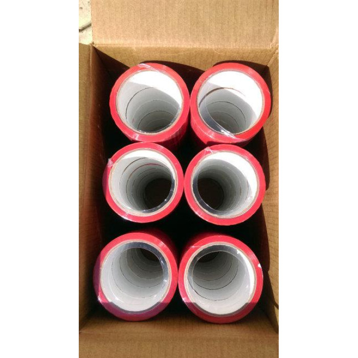 Скотч упаковочный красный 48 мм х 66 м