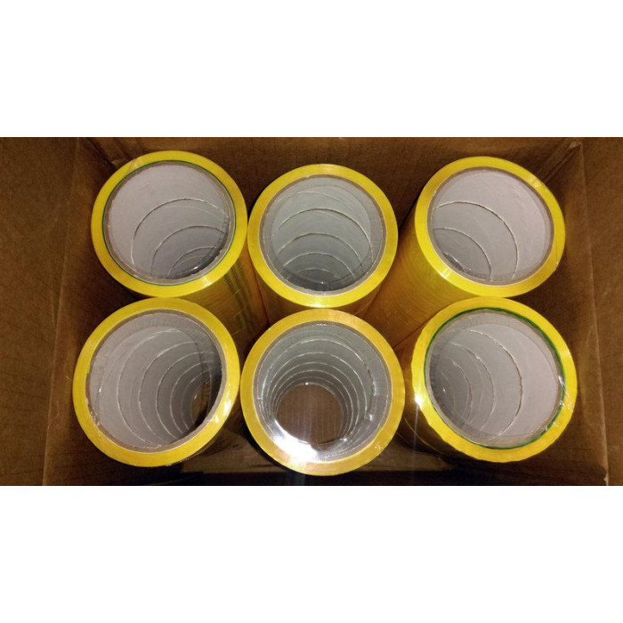 Скотч упаковочный желтый 48 мм х 66 м