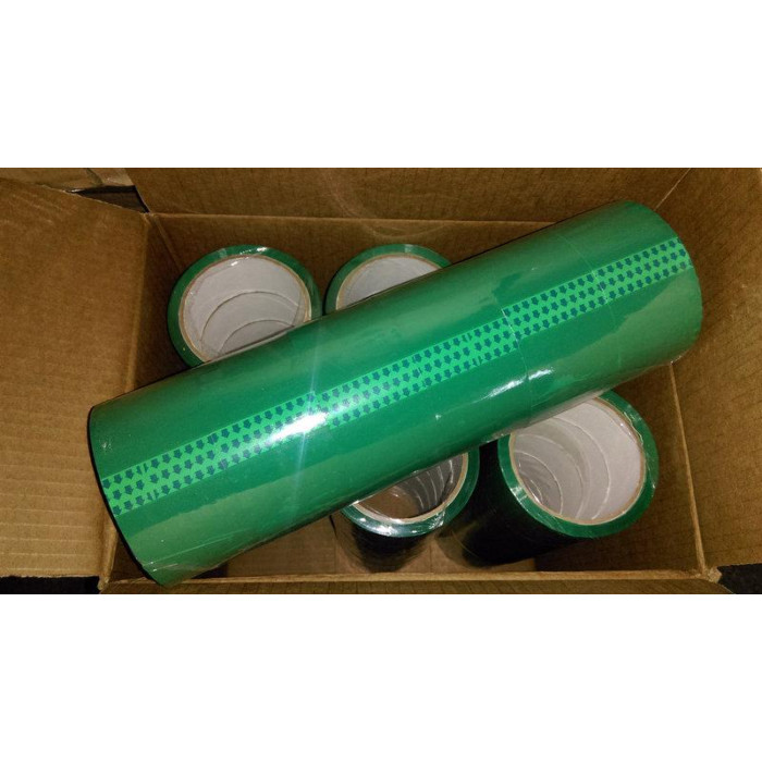 Скотч упаковочный зеленый 48 мм х 66 м