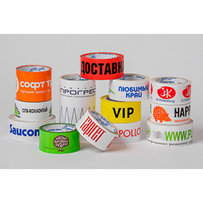 Скотч с логотипом 48мм 66м ( 3 цвета )