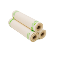 Биоразлагаемые пакеты майка из крахмала 240×420 мм, 15 мкм — 200 шт. в рулоне