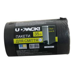 Пакети для сміття чорні 35 л, 100 шт, 50×60 см
